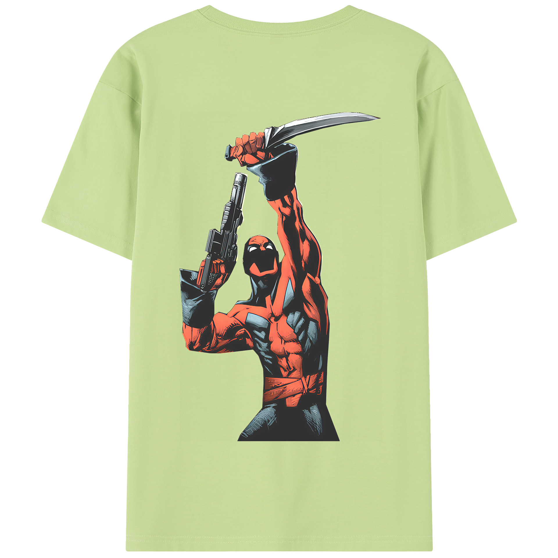 （画像用） Deadpool デッドプール 綿100％半袖Tシャツ（背面プリント）